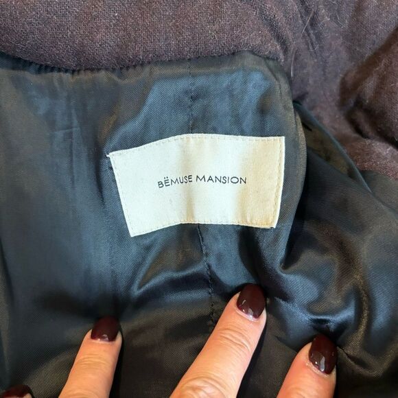 Ladies Bemuse Mansion Wool Blend Brown Belted Jacket Size 34 - Picture 5 of 9